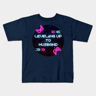 Leveling Up To Husband Kids T-Shirt